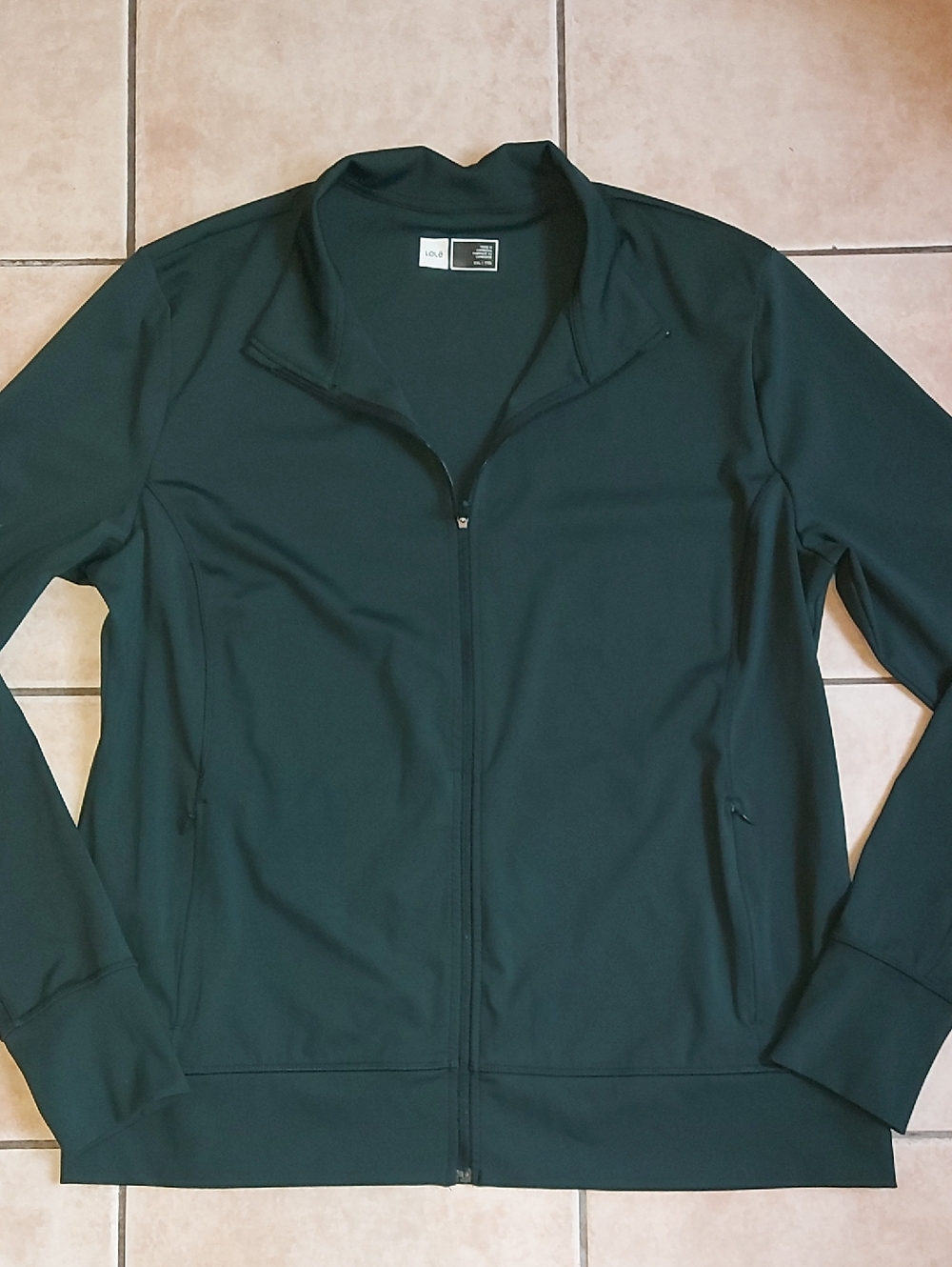LOLE | Dark Green Lightweight Full-Zip Jacket- XXL